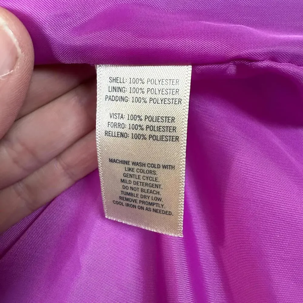 Vintage Baby Kids OshKosh B'Gosh 18‎ Mo. Puffer Vest Blue / Purple